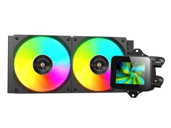 Mars Gaming MLVISION240, Alt-i-ett væskekjøler, 12 cm, 800 RPM, 2300 RPM, 27,2 sone, Sort