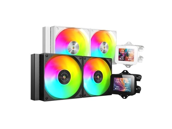 Mars Gaming MLVISION240, Alt-i-ett væskekjøler, 12 cm, 800 RPM, 2300 RPM, 27,2 sone, Sort