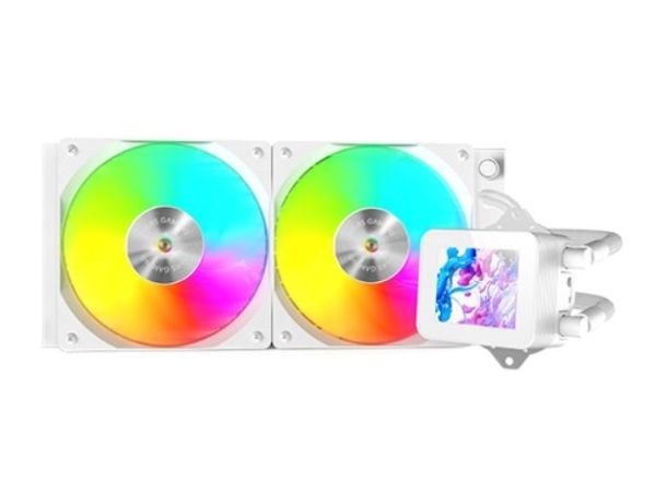Mars Gaming MLVISION240W, Alt-i-ett væskekjøler, 12 cm, 800 RPM, 2300 RPM, 27,2 sone, Sort