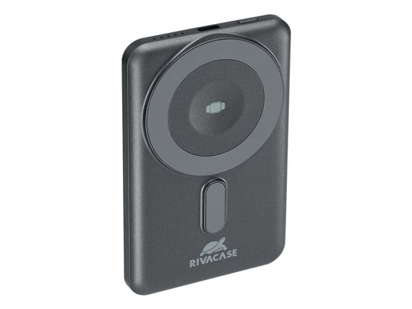 Rivacase VA2607, 5000 mAh, Lithium Polymer (LiPo), Trådløs lading, 3,7 V, 22,5 W, Sort, Grå