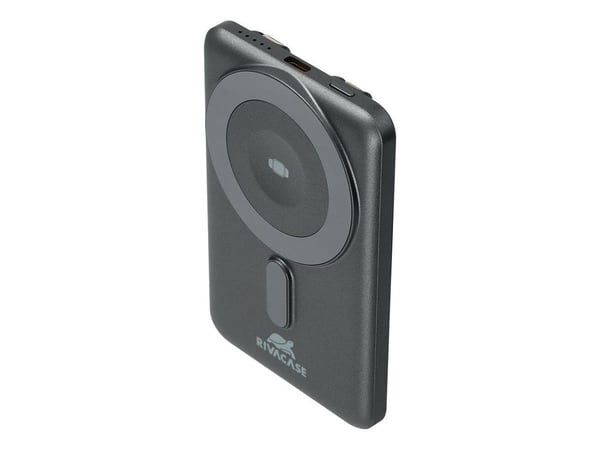 Rivacase VA2607, 5000 mAh, Lithium Polymer (LiPo), Trådløs lading, 3,7 V, 22,5 W, Sort, Grå