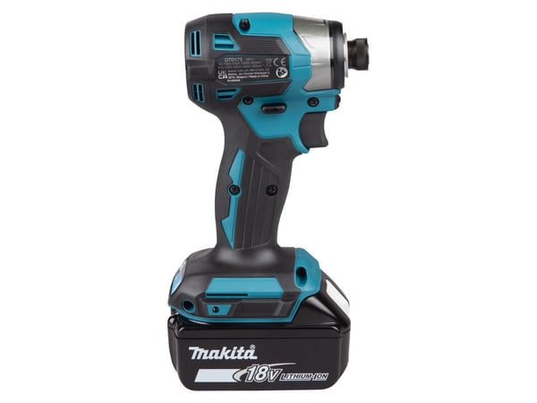 Makita DTD173RTJ, Slagtrekker, Pistolhåndtak, 1/4", Sort, Blå, 3600 RPM, 1100 RPM