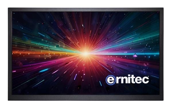 Ernitec - LED-skjerm - 22" - berøringsskjerm - 1920 x 1080 Full HD (1080p) - 350 cd/m² - 1000:1 - 5 ms - HDMI, VGA - høyttalere - svart