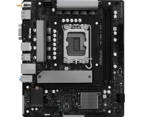 ASRock H810M-X WIFI - Hovedkort - micro ATX - LGA1851-sokkel - H810 Chipset - USB-C 3.2 Gen 1, USB 3.2 Gen 1 - 2.5 Gigabit LAN, Wi-Fi, Bluetooth - ...