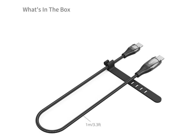 SmallRig 5113, 1 m, USB C, USB C, USB 2.0, musta