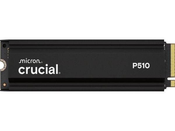 Crucial P510 1 TB NVMe SSD med kjøleribbe
