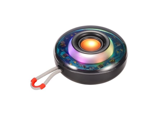 Streetz Gjennomsiktig bluetooth-høyttaler med TWS og LED-lyseffekter, 5 W, 5 W, 100 - 20000 Hz, 4 O, 75 dB, Trådløs, 10 m