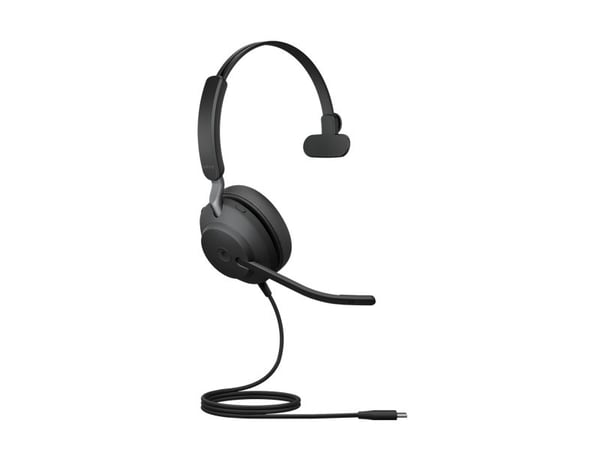 Jabra Evolve2 40 SE MS Mono - Hodesett - on-ear - kablet - USB-C, USB-A - lydisolerende - Certified for Microsoft Teams