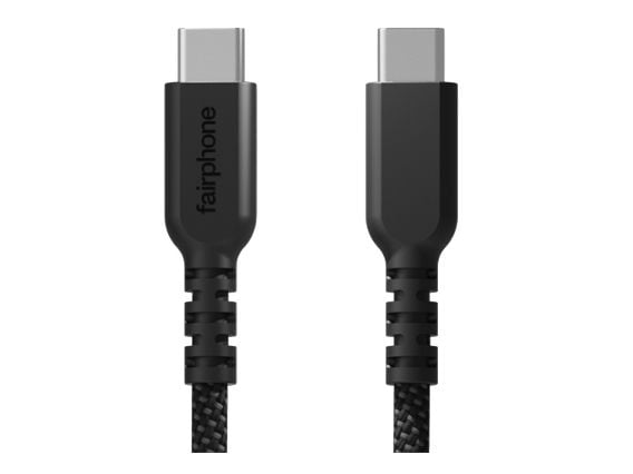 Fairphone ACCABL-5CC-WW1, 1 m, USB C, USB C, 0,48 Gbit/s, musta