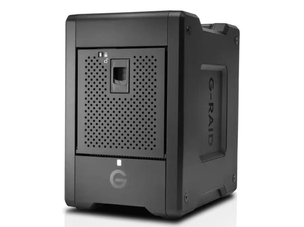 SanDisk Professional G-RAID SHUTTLE 4 - Harddiskarray - 104 TB - 4 brønner - HDD 104 TB x 4 - Thunderbolt 3, USB 3.2 Gen 2 (ekstern)