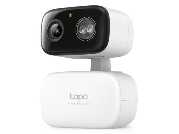 TP-Link Tapo C216, IP-sikkerhetskamera, Innendørs, Ledning & Trådløs, Amazon Alexa & Google Assistant, Tak/vegg/skrivebord, Hvit
