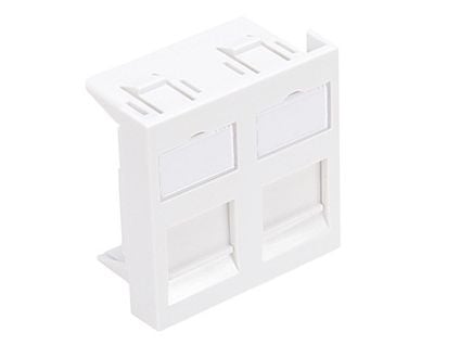Datapistorasian suunnitelma mosaiikki 2 x Leviton keystone-liittimille valkoinen