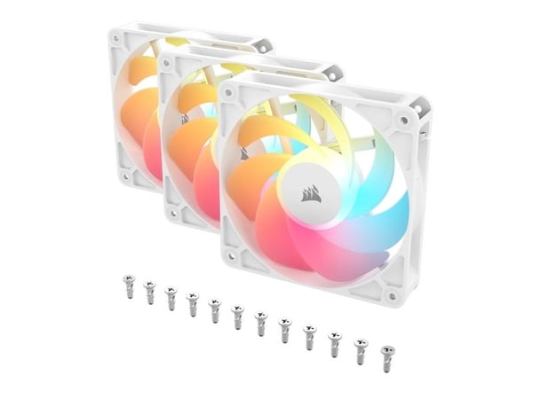 CORSAIR RS120-R - Kabinettvifte - revers - 120 mm - hvit (en pakke 3)