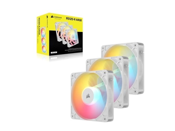 CORSAIR RS120-R - Kabinettvifte - revers - 120 mm - hvit (en pakke 3)