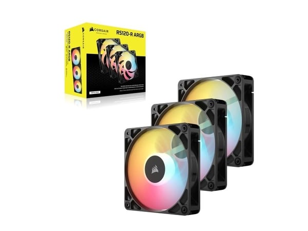 CORSAIR RS120-R ARGB 120mm Fan Triple Pack, BLK