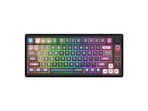 REDRAGON K732MC-RGB-PRO URANUS PRO, 65%, Trådløs, USB + RF Wireless + Bluetooth, Mekanisk nøkkelbryter, QWERTY, Sort