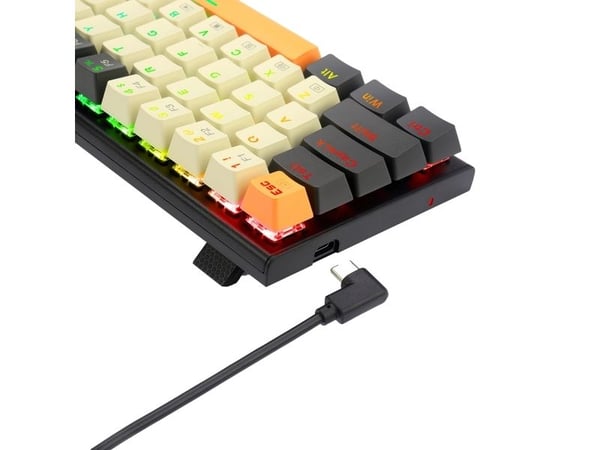 REDRAGON K633CGO-RGB Ryze, Kabel, USB, Mekaniska tangentbrytare, Svart, Vit