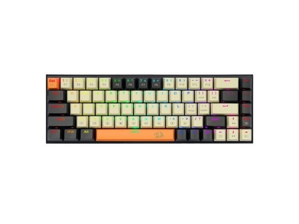 REDRAGON K633CGO-RGB Ryze, Kabel, USB, Mekaniska tangentbrytare, Svart, Vit