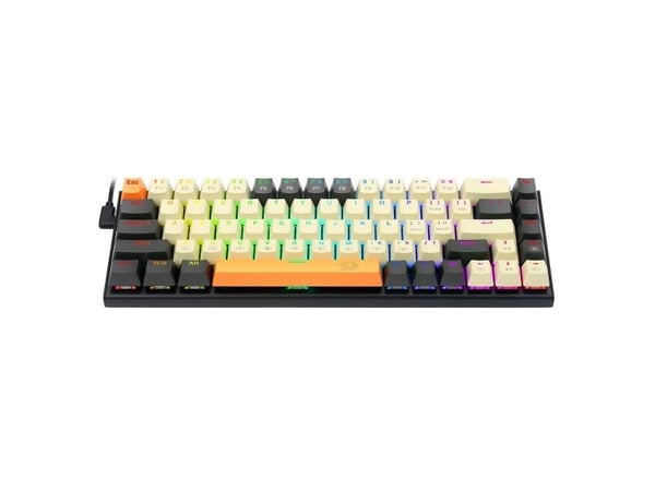 REDRAGON K633CGO-RGB Ryze, Kabel, USB, Mekaniska tangentbrytare, Svart, Vit