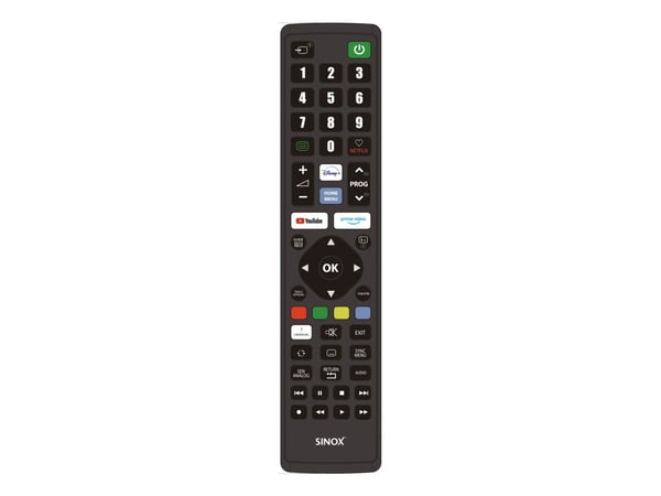Sinox SXR1230, TV, RF kabel-fri, Trykknapper, Svart