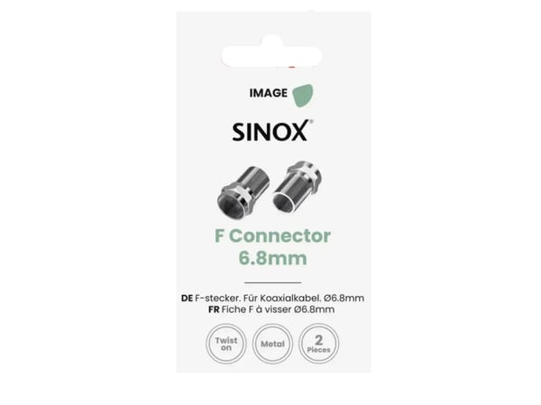 Sinox F-stik 6,8mm. 2 stk.