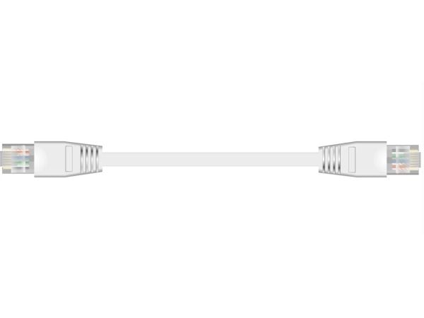 Sinox - Nettverkskabel - RJ-45 (hann) til RJ-45 (hann) - 5 m - FTP - CAT 6 - med støvel, flat - hvit