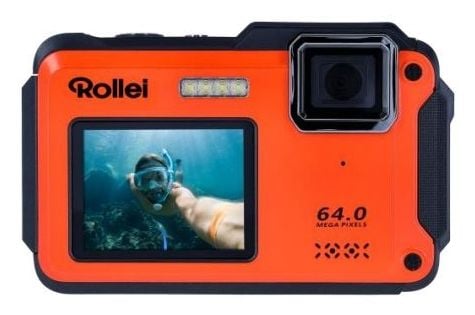 Rollei Sportsline 64 Selfie, 64 MP, 9216 x 6912 piksler, CMOS, 4K Ultra HD, 147 g, Oransje