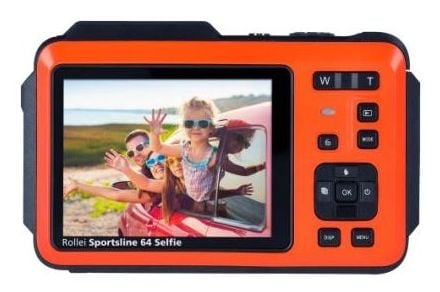 Rollei Sportsline 64 Selfie, 64 MP, 9216 x 6912 piksler, CMOS, 4K Ultra HD, 147 g, Oransje