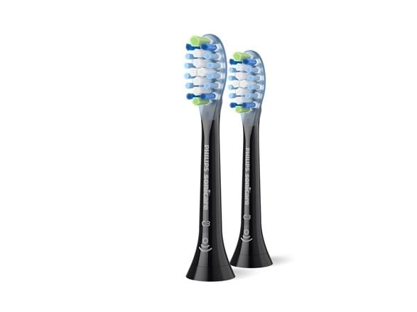 Philips Sonicare C3 Premium Plaque Defence HX9042 - Utskiftningsbørstehode - for tannbørste - svart (en pakke 2)