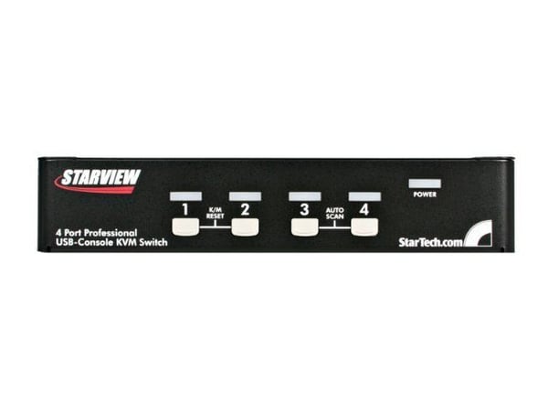 Startech 4-Port USB KVM Swith with OSD - TAA Compliant - 1U Rack Mountable VGA KVM Switch (SV431DUSBU) - KVM-svitsj - 4 x KVM port(s) - 1 lokalbruk...