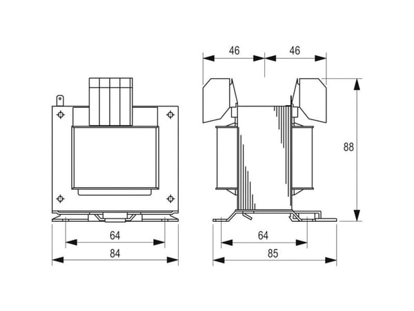 Lohko STEU 63/24 Turvamuuntaja , ohjausmuuntaja , suojamuuntaja 1 x 215 V/AC, 230 V/AC, 245 V/AC, 385 V/AC, 400 V/AC, 415 V/AC 2 x 12 V/AC,