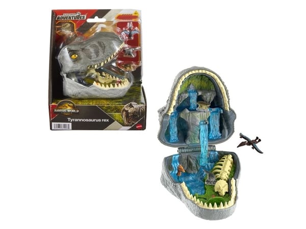 Jurassic World MICRO ADVENTURES Tyrannosaurus Rex, Action/ Eventyr, 4 år, Grønn, Grå, Plast