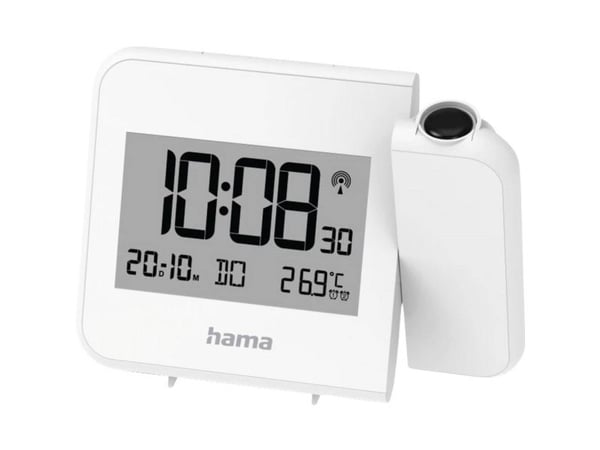 Hama Hvar, digital vekkerklokke, rektangel, hvit, innendørs, voksen, gutt/jente