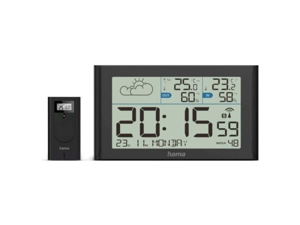 Hama 00222216, Svart, Inne hygrometer, Inne Termometer, Utendørs Fuktighetsmåler, Utendørs Barometer, Hygrometer, Termometer, Hygrometer, Termomete...