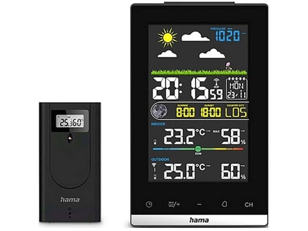 Hama 00222239, Svart, Inne hygrometer, Inne Termometer, Utendørs Fuktighetsmåler, Utendørs Barometer, Hygrometer, Termometer, Hygrometer, Termomete...