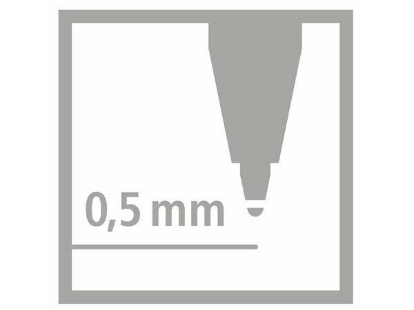 STABILO 6890/041-20, Blå, Medium, Plast, 0,5 mm, Rollerpenner, 20 stykker