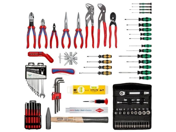 Knipex 00 21 06 M, Blå, Rød, Gult, 515 mm, 430 mm, 280 mm, 12,8 kg, 90 verktøy