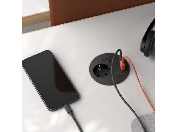 Bachmann Loop in Charge, Type E + USB A + USB C, CEE 7/3, 2P, Sisäinen, musta, IP20