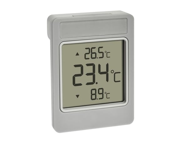 TFA-Dostmann 30.1067.15, Elektroninen ympäristölämpömittari, ulkotiloissa, °C, -25 - 70 °C, Digitaalinen, Harmaa
