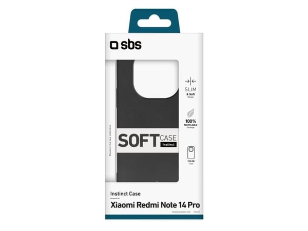 SBS TEINSTXIRNO14PK, Suojus, Xiaomi, Redmi Note 14 Pro, 16,9 cm (6.67"), musta