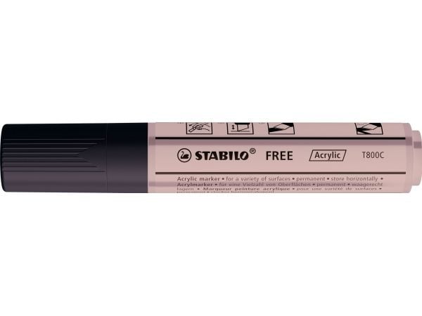 STABILO FREE Acrylic, 3 stykker, Hvit, 14 år, Sort, Hvit, Rund, 1 mm