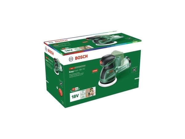 Bosch EasyOrbit 18V-10, Eksentersliper, Svart, Grønn, Plast, Tyskland, 23000 OPM, 1 mm - SOLO
