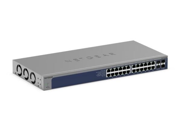 NETGEAR XS724TM, Hallittu, L2/L3/L4, Täysin kaksipuolinen, Telineasennus