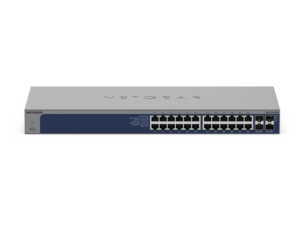 NETGEAR XS724TM, Hallittu, L2/L3/L4, Täysin kaksipuolinen, Telineasennus