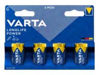 Varta 04914, LR14, Alkalinsk, 1,5 V, 4 stykker, Blå, 50 mm