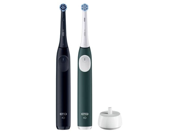 Oral-B iO Series 2, Vuxen, Vibrerande tandborste, Daglig vård, Känslig, Super sensitive, Svart, Grön, 2 min, Rund