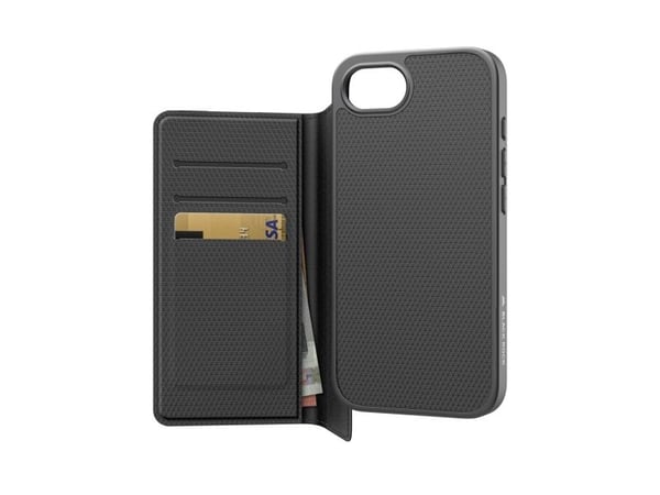 Black Rock 00229689, Lommebok-etui, Apple, iPhone 16e, 15,5 cm (6.1"), Svart