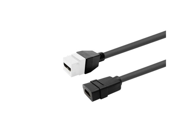 VivoLink Pro - High Speed - HDMI-kabel med Ethernet - HDMI hunn rett til HDMI hunn rett - 20 cm - trippel beskyttelse - svart - 2160p-støtte, HDR-s...