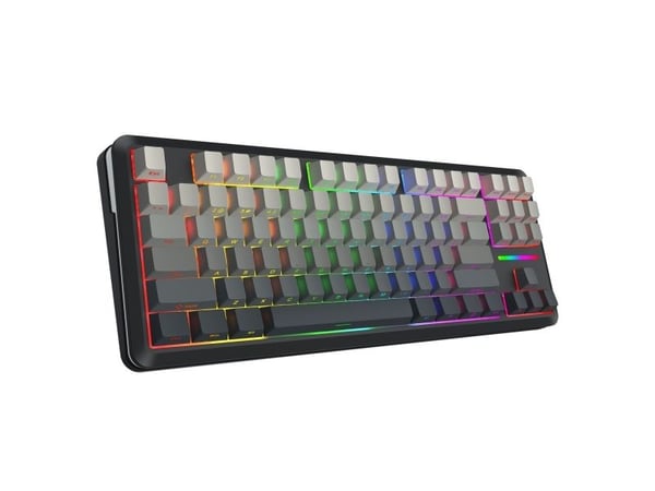 REDRAGON K734SP-RGB-PRO WILDSLASH PRO, Trådløs, USB + RF Wireless + Bluetooth, Mekanisk nøkkelbryter, Sort, Grå