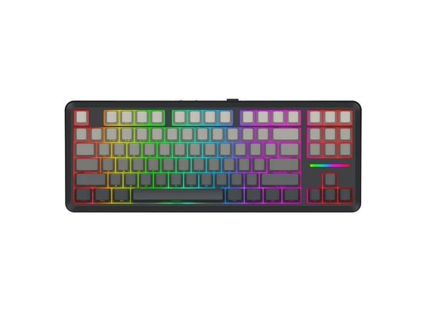 REDRAGON K734SP-RGB-PRO WILDSLASH PRO, Trådløs, USB + RF Wireless + Bluetooth, Mekanisk nøkkelbryter, Sort, Grå